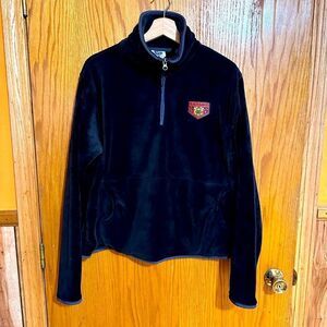 NHL Womens SZ XL Chicago Blackhawks Hockey Fleece Fuzzy Quarter 1/4 Zip Pullover
